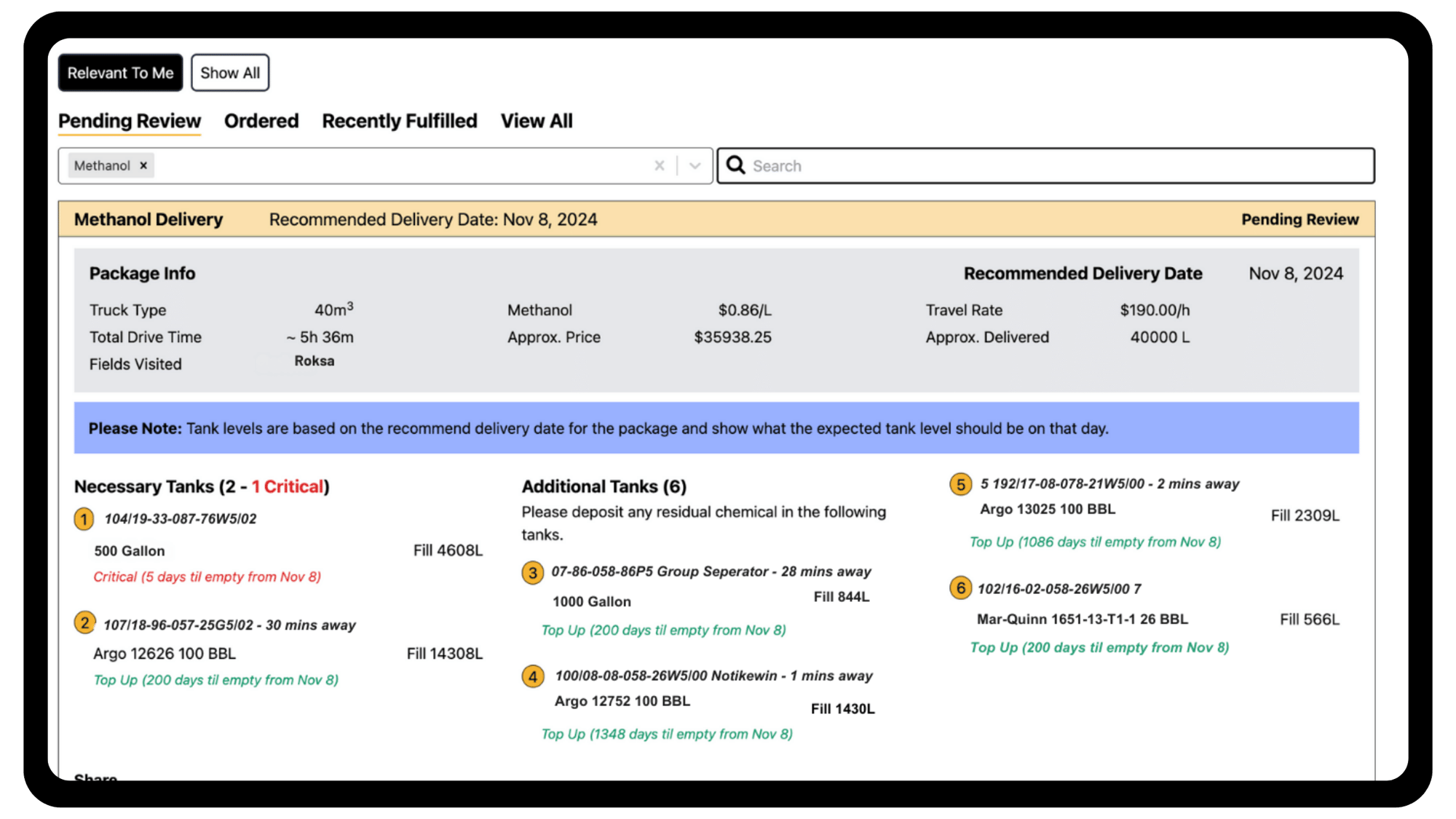 Automated Delivery Scheduling