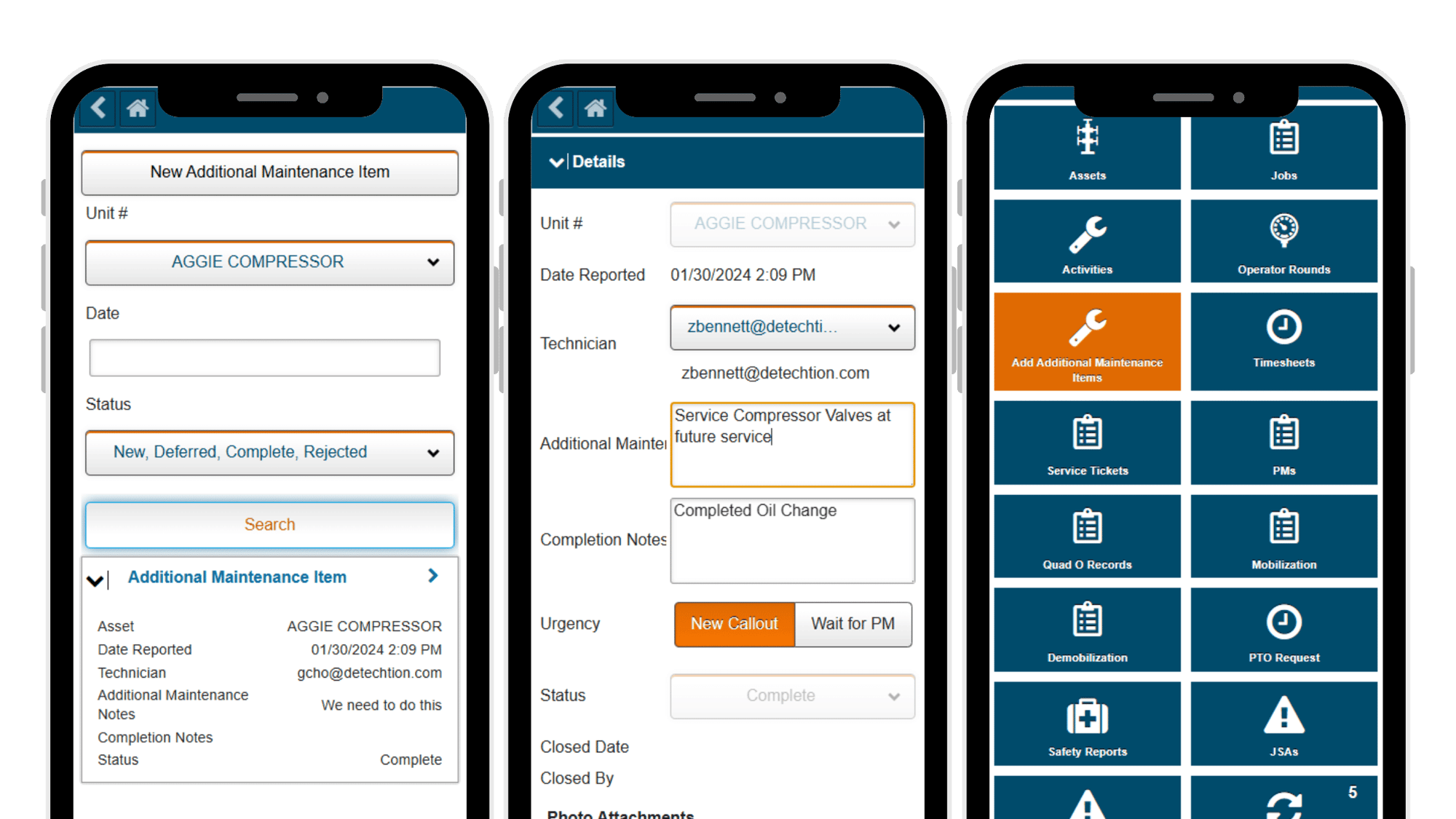 Centralized Maintenance History